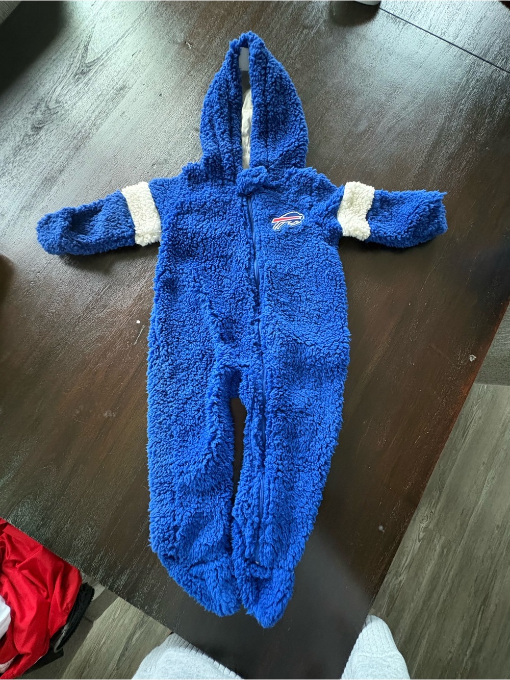 Buffalo Bills Toddler Plush Hooded One-Piece - Royal Blue